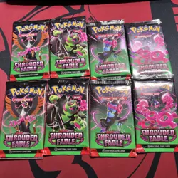Pokemon Shrouded Fable Booster Pack Full Art Set Lot of 8 packs NEW & SEALED - Image 1