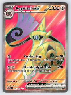 Aegislash ex 230/182 2023 Paradox Rift Pokemon Card Ultra Rare Full Art - Nm - Image 1