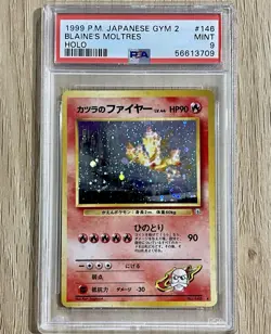 POKEMON JAPANESE GYM 2 #146 BLAINE'S MOLTRES HOLO PSA 9 MINT - Image 1