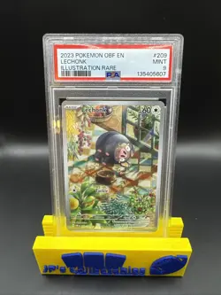 2023 POKEMON OBF EN-OBSIDIAN FLAMES ILLUSTRATION RARE #209 LECHONK PSA 9 - Image 1