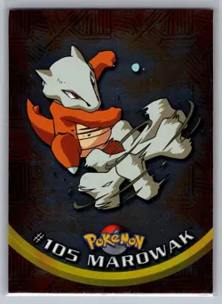 Marowak #105 Topps Pokemon Card - Foil - Blue Logo - NM - Image 1