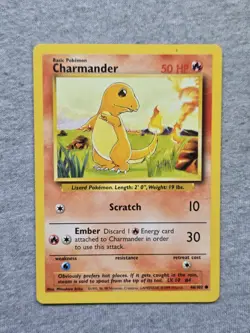 Pokemon TCG Charmander Base Set 46/102 Regular Unlimited Common - Image 1