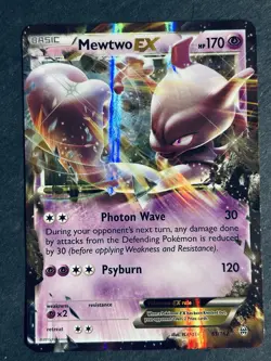 Mewtwo EX 61/162 XY: Breakthrough Ultra Rare Pokemon Card LP - Image 2