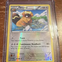 Bibarel 118/160 XY Reverse Holo Stage 1 120HP 80× English Pokemon TCG Card - Image 1