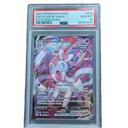 Pokemon Sylveon VMAX 075/203 Evolving Skies Full Art Ultra Rare Holo PSA 10 - Image 1