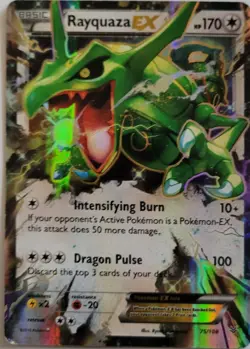 Pokemon TCG Rayquaza-EX XY Roaring Skies 75/108 Holo Holo Rare EX - Image 1