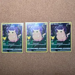 #4 3x Pokemon 005/025 Pikachu Celebrations Holo Full Art Pokemon TCG Card SWSH - Image 1