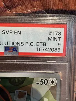 2023 POKEMON SVP EN BSP #173 EEVEE PRISMATIC EVOLUTIONS POKEMON CENTER ETB PSA 9 - Image 3