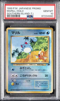 1999 POKEMON JPN PROMO SOUTHERN ISLANDS SOUTHERN ISLAND-T.I. MARILL-HOLO PSA 10 - Image 1