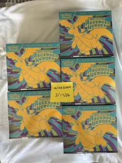 5x Pokemon TCG Mega Evolution Ascended Heroes Elite Trainer Box ETB ⚡ SEALED ⚡ - Image 1