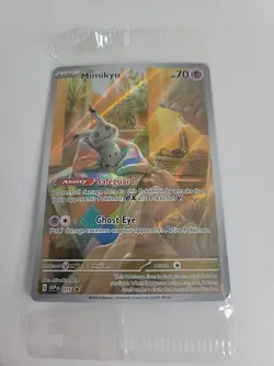 Pokemon TCG Mimikyu SVP 075 Paldean Fates ETB Black Star Promo - SEALED - Image 1