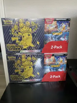 Pokemon TCG Scarlet & Violet Surging Sparks Elite Trainer Box 2 pack. x2 sets - Image 1