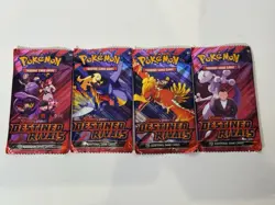 Lot of 4 Pokemon TCG Scarlett & Violet Destined Rivals Booster Packs Sleeved New - Image 1