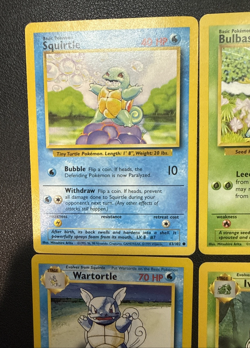 Base set Pokemon 6-Card Lot - Charmander/Bulbasaur/Squirtle - LP/MP - Image 4