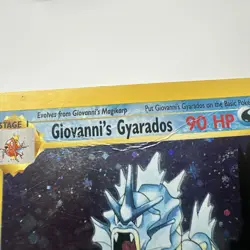 Pokemon Giovanni's Gyarados 5/132 Gym Challenge Holo Rare CREASE - Image 4