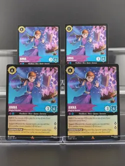 Disney Lorcana Anna - Magical Mission 72/204 Reign of Jafar Rare 4 Cards Set - Image 1