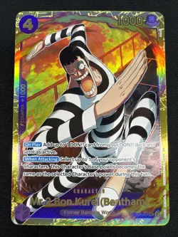 One Piece TCG Mr.2 Bon Kurei (Bentham) EB01-061 SEC PRB02 Secret Rare English - Image 1