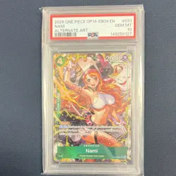 Namco Nami Alternate Art Foil Super Rare OP14-031 The Azure Sea's Seven PSA 10 - Image 1