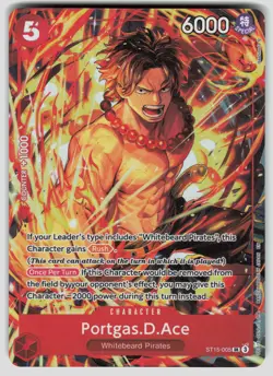Portgas.D.Ace (Illustration Box Vol.5) ST15-005 SR One Piece Promotion Cards NM - Image 1