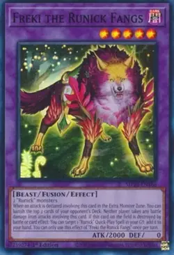 Yugioh! Freki the Runick Fangs - MP23-EN186 - Super Rare - 1st Edition Near Mint - Image 1