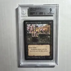 MTG Arabian Nights Stone - Throw - "Devils" BANNED BGS 9 Mint Dark 9.5 sub 1993 - Image 1