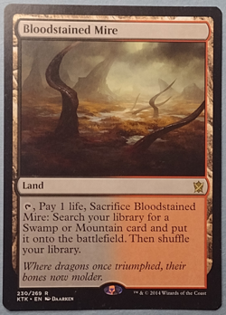 Wizards Magic: The Gathering Bloodstained Mire Khans of Tarkir Land Rare - Image 1