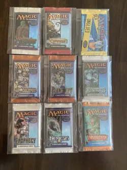 Magic The Gathering Sealed Booster Pack Lot Pre Modern Odyssey Mercadian Masques - Image 1