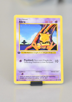 Pokemon TCG Abra Base Set 43/102 Regular 1st Edition Common - Image 1