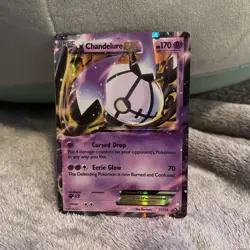 2013 Pokemon, Legendary Treasures, #77/113 Chandelure EX, Holo Ultra Rare MP - Image 1