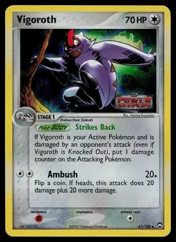 Pokemon Card - Vigoroth Power Keepers 41/108 Uncommon Reverse Holo STAMPED - Image 1