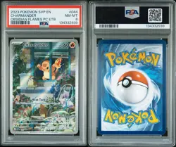2023 POKEMON OBSIDIAN FLAMES POKEMON CENTER ETB PROMO SVP #044 CHARMANDER PSA 8 - Image 3