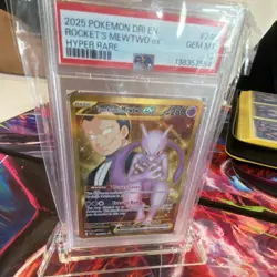 Pokemon Team Rocket's Mewtwo ex 240/182 Destined Rivals Hyper Rare Holo PSA 10 - Image 1
