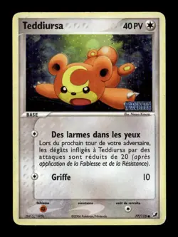 Carte Pokemon Teddiursa 77/115 EX Forces Cachees FR - Image 1