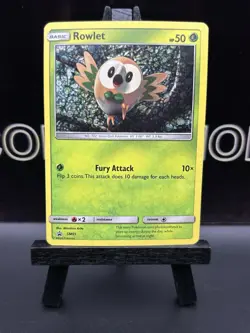 Pokemon TCG - ROWLET - SM01 - SEQUIN HOLO - GENERAL MILLS PROMO (2016) - LP - Image 2