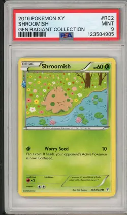 2016 Pokemon XY Generations Shroomish Radiant Collection #RC2 PSA 9 - Image 1