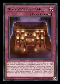 Yugioh Necrovalley Temple #MP19-EN205 2019 Gold Sarcophagus Tin Mega Pack LP - Image 1