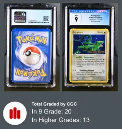 CGC 9 Pokemon TCG Rayquaza EX Deoxys 22/107 Reverse Holo Rare Pop 20 - Image 2