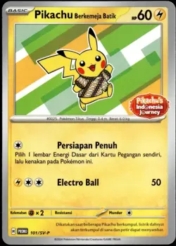 NEW! - Pokemon Pikachu Batik Indonesia Journey Sealed Promo US SELLER - Image 5