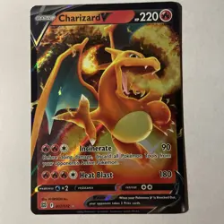 Pokemon Charizard V #017/172 Swsh09: Brilliant Stars Holo Full Art TCG NM - Image 1
