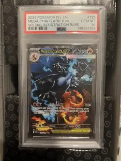 Mega Charizard X Ex 125/094 Phantasmal Flames PSA 10 Gem Mint Pokemon - Image 1