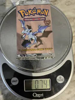 HEAVY Pokemon TCG Fossil Sealed Booster Pack 21g - Image 4