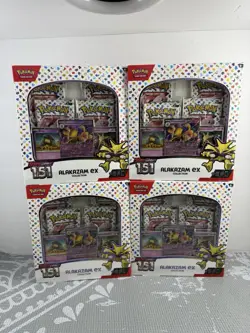 Pokemon Scarlet & Violet 151 Alakazam ex Booster Promo Box English TCG Lot OF 4 - Image 1