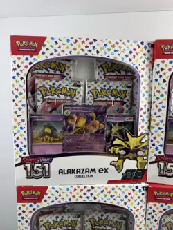 Pokemon Scarlet & Violet 151 Alakazam ex Booster Promo Box English TCG Lot OF 4 - Image 2