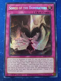 Yu-Gi-Oh! Songs of the Dominators ALIN-EN078 Secret Rare 1st Edition - Image 1