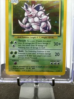 1999 Pokemon Base Set Unlimited Nidoking Holo Rare 11/102 CGC Mint 9 - Image 5