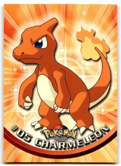 Charmeleon 1999 Topps Pokemon TV Animation 2nd Printing Black Logo #5 - LP/MP - Image 1