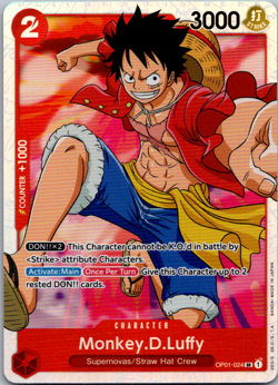 Monkey.D.Luffy OP01-024 English Super Rare PRB01 One Piece Card Game - Image 1