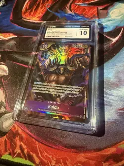 2022 One Piece Romance Dawn - Kaido OP01-094 SR Alternate Art Parallel CGC Gem10 - Image 2