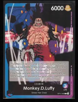 Monkey.D.Luffy (040) OP11-040 One Piece A Fist of Divine Speed Leader Near Mint - Image 1