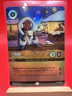 Disney Lorcana Tiana - Warm and Happy (Epic) 205/204 Winterspell Holo - Image 1